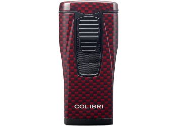 Colibri Monaco Carbon Fiber Red Triple Jet Flame